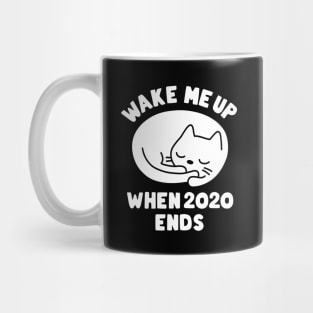 Sleeping Cat Wake Me Up When 2020 Ends Mug